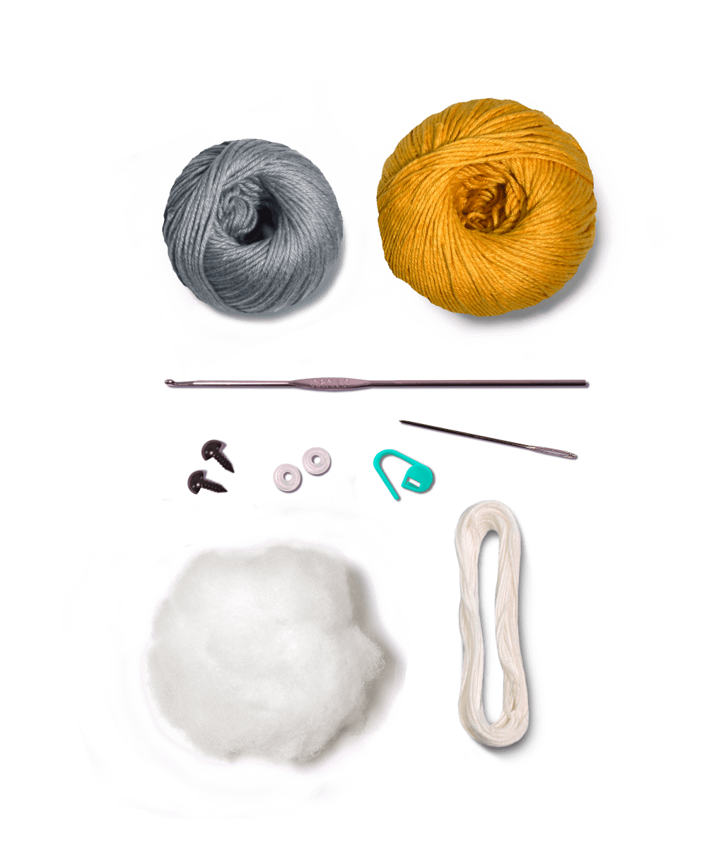 Circulo Amigurumi Kit Baby Dinos Collection - Crochet Kit - Triceratops - Leo Hobby