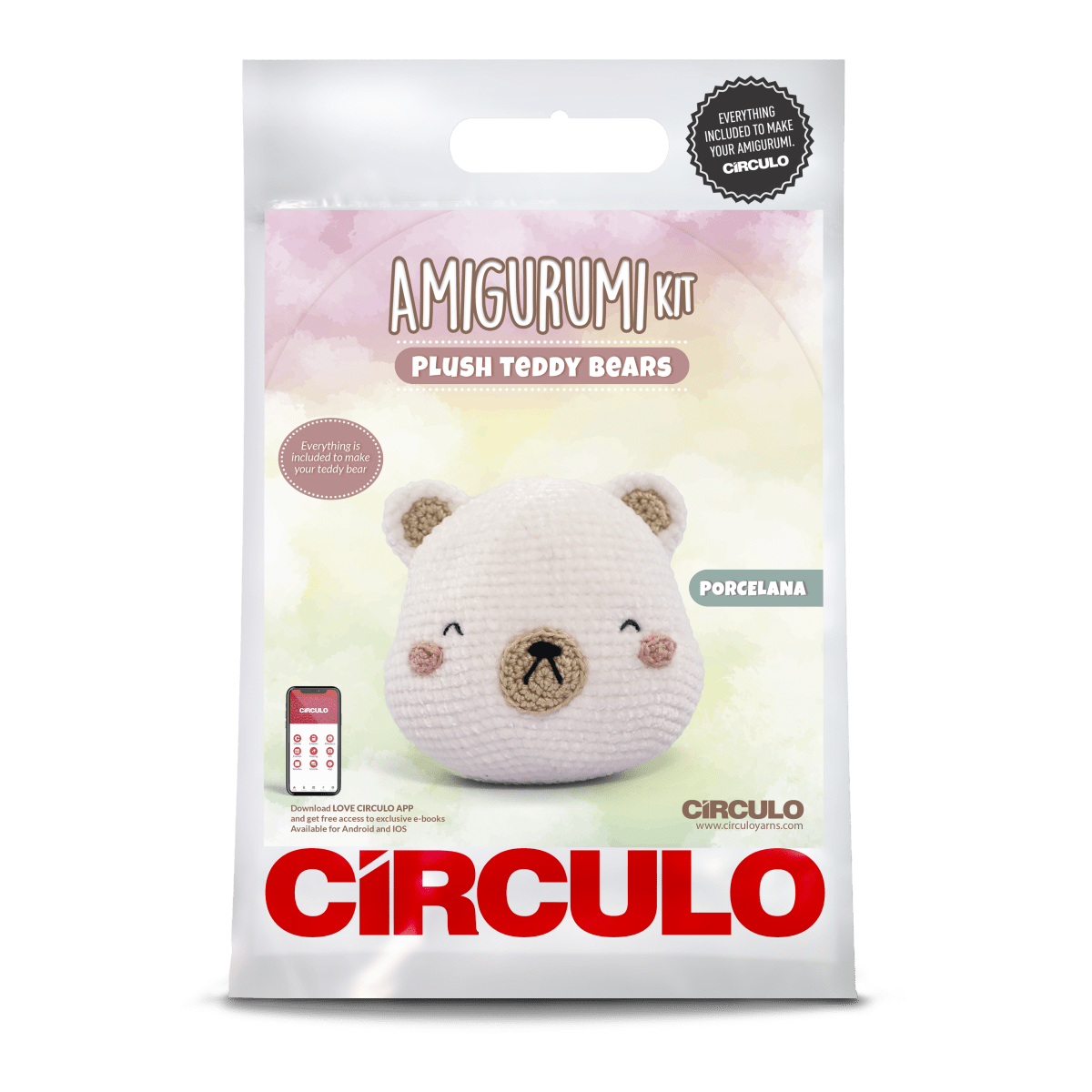 Circulo Amigurumi Kit Plush Teddy Collection - Porcelana - Leo Hobby