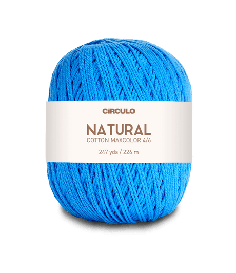 Circulo Natural Cotton Maxcolor (Barroco) 4/6 100% Cotton Yarn for Crochet and Knitting, 226m/200g - Leo Hobby